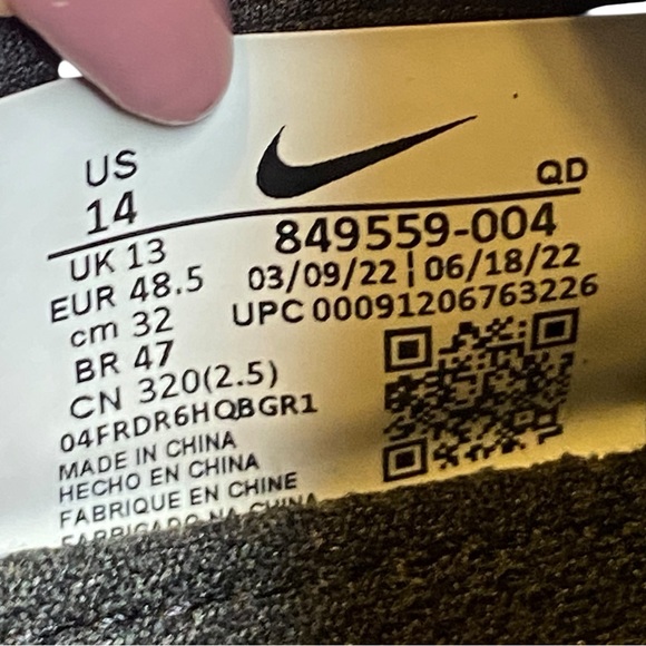 Nike Air Max 2017 Sneakers Black Anthracite Men’s Size 14 - Picture 7 of 9